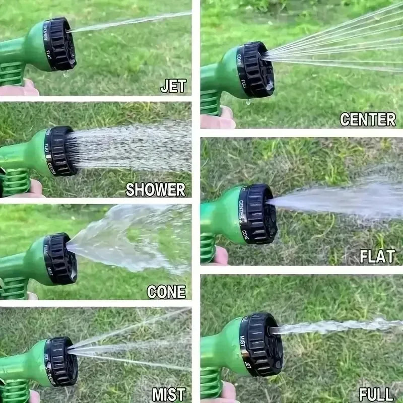 25FT-200FT Garden Hose Expandable Magic Water Pipes Home Garden Daily Watering Tools High-Pressure Car Wash Cleaning Water Gun